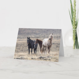 Cartão Wild Family: Galloping to Freedom Greeting Card