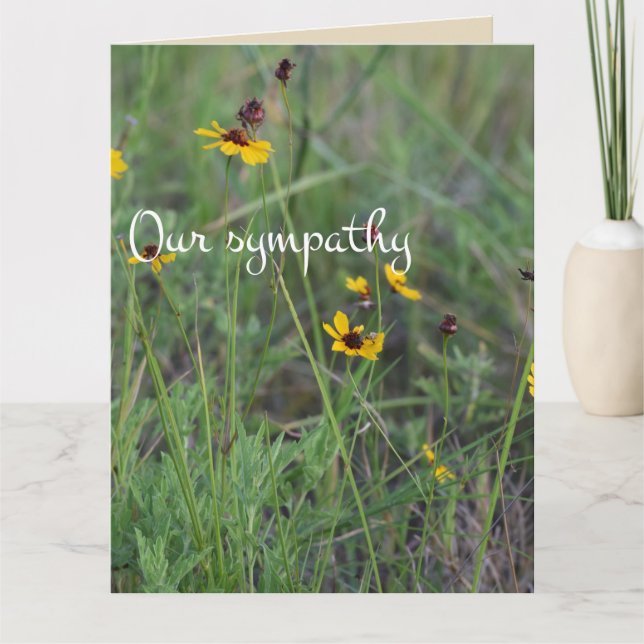 Cartão Wild flower field sympathy card (Frente)