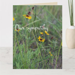 Cartão Wild flower field sympathy card