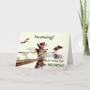 Cartão "Wild Goose Chase" - Gansos em Corrente