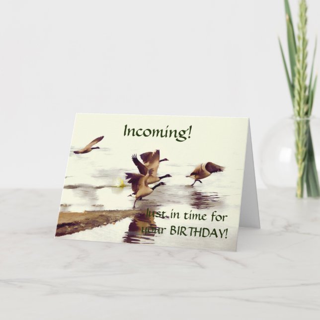 Cartão "Wild Goose Chase" - Gansos em Corrente (Frente)