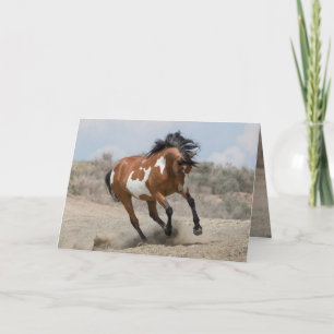 Cartão Wild Mare Runs Greeting Card