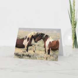 Cartão Wild Mustangs of the West Birthday