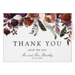 Cartão Wild Royal Bloom | Obrigado