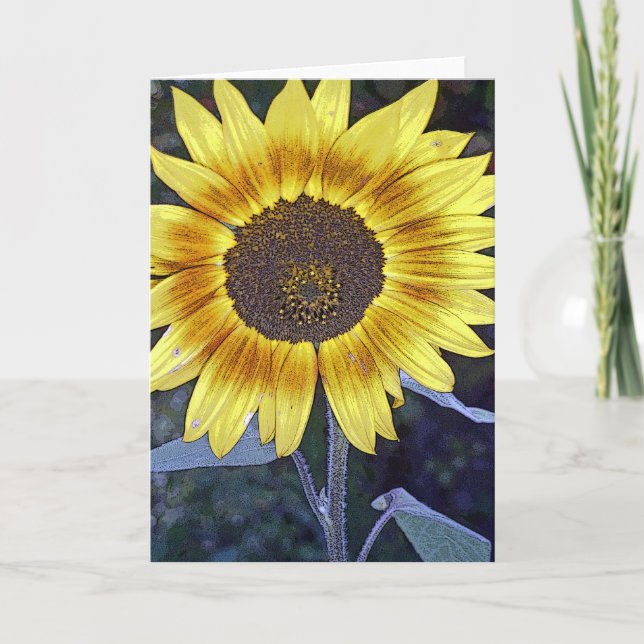 Cartão Wild Sunflower (Frente)