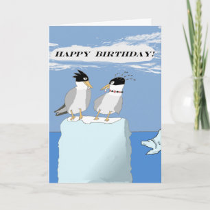 Cartão Wild Terns -- Happy Birthday