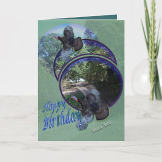 Cartão Wild Turkeys in flight-personalize