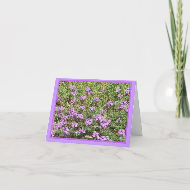 Cartão Wild Verbena Floral Notecard (Frente)