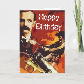 Cartão Wild West Pop Art Birthday Card