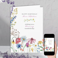 Wildflower Blooming Maravilhoso Feliz Aniversário