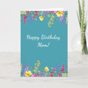Cartão Wildflower Happy Birthday Mãe Card