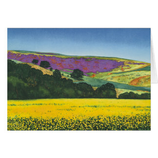 Cartão Wildflowers acima do desfiladeiro do Rio Columbia
