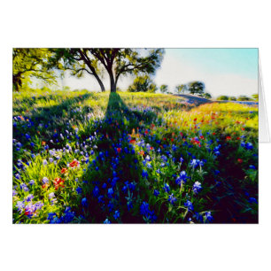 Cartão Wildflowers, luz, e sombra