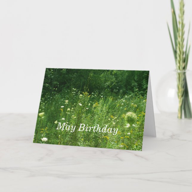 Cartão Wildflowers-May Birthday (Frente)