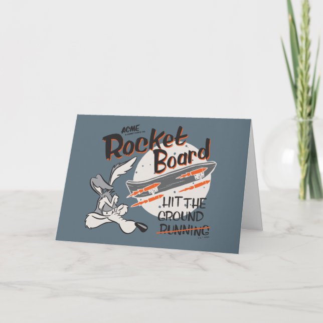 Cartão WILE E. COYOTE™ ACME Rocket Board (Frente)