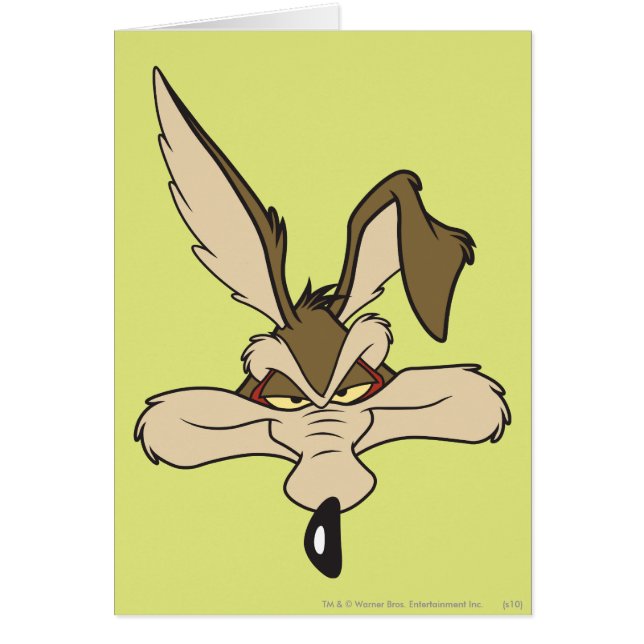 Cartão Wile E. Coyote Atirou Na Cabeça (Frente)