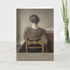 Cartão Wilhelm Hammershøi Rest CC0693