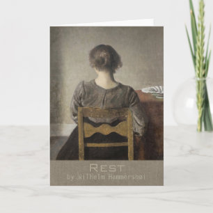 Cartão Wilhelm Hammershøi Rest CC0693