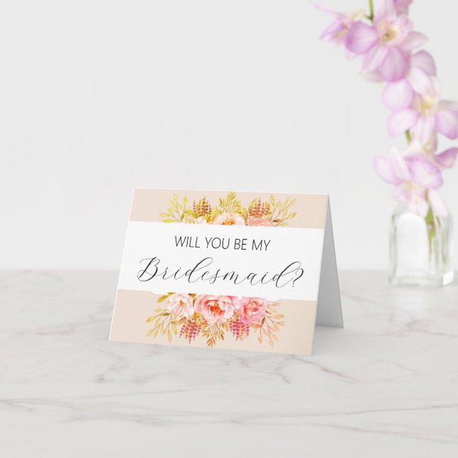 Cartão Will you be my Bridesmaid proposal card (Orquídea)