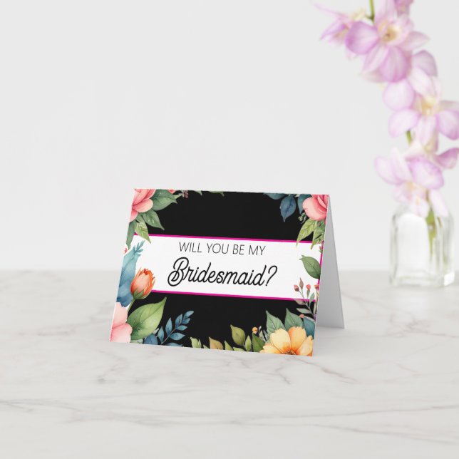 Cartão Will you be my Bridesmaid proposal card (Orquídea)