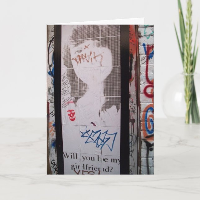 Cartão Will you be my girlfriend? (Frente)