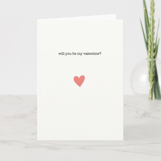 Cartão will you be my valentine // blank greeting card (Frente)