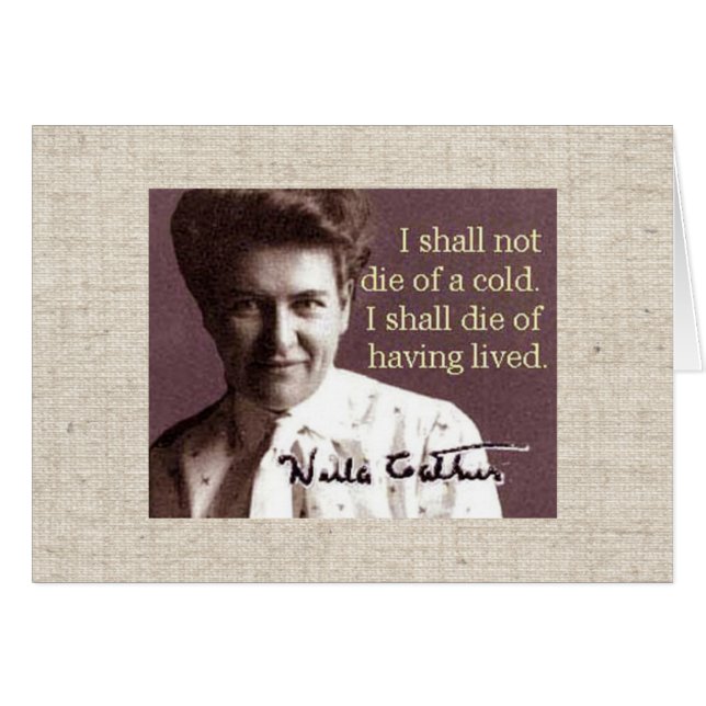 Cartão Willa Cather (Frente horizontal)