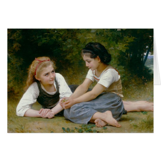 Cartão William-Adolphe Bouguereau - Os Coletores Nut (Frente Horizontal)