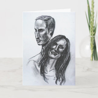 Cartão William and Kate Greeting Card