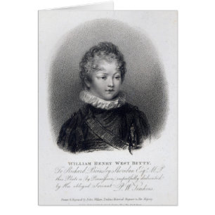 Cartão William Betty, 1805