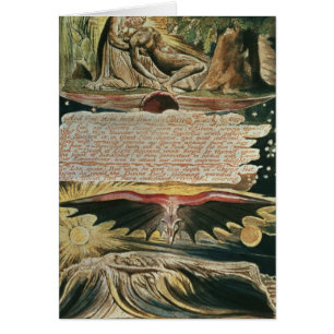Cartão William Blake "e um estêve adiante "