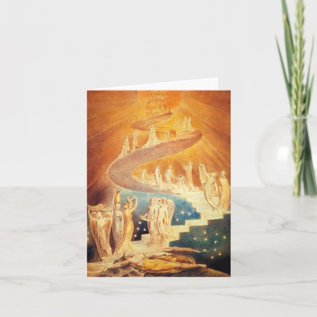 Cartão William Blake Jacob’s Ladder Note Card (Frente)
