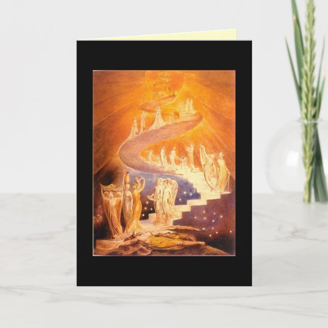 Cartão William Blake's Jacob's Ladder (Frente)