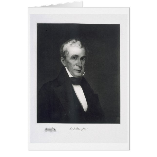 Cartão William Henry Harrison, 9º Presidente da Unidade (Frente)