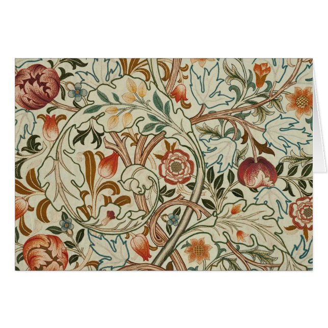 Cartão William Morris Acanthus Embroidery Floral Padrão (Frente Horizontal)