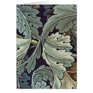 Cartão William Morris Acanthus Wallpaper Folhas