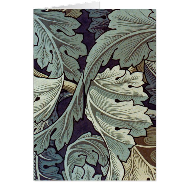 Cartão William Morris Acanthus Wallpaper Folhas (Frente)