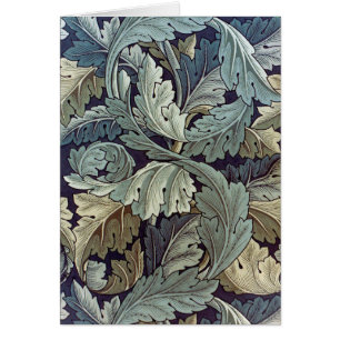 Cartão William Morris Acanthus Wallpaper Folhas