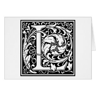 Cartão William Morris Alphabet "L"