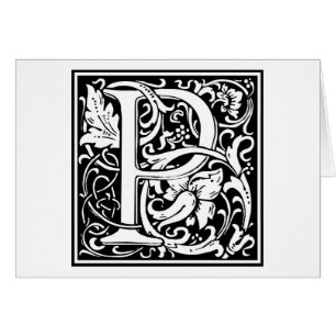 Cartão William Morris Alphabet "P"