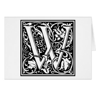 Cartão William Morris Alphabet "W"