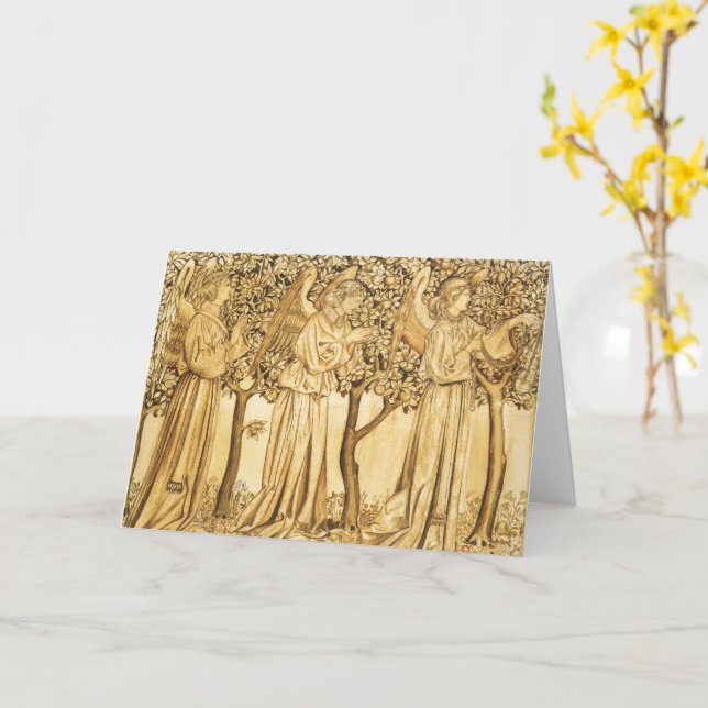 Cartão William Morris ANGELS E TREE (Flor Amarela)