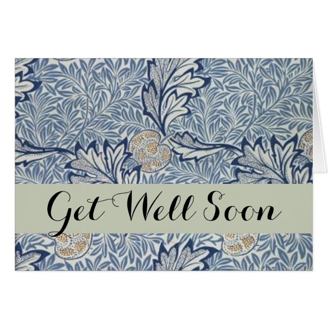 Cartão William Morris Apple Fllower Design (Frente Horizontal)