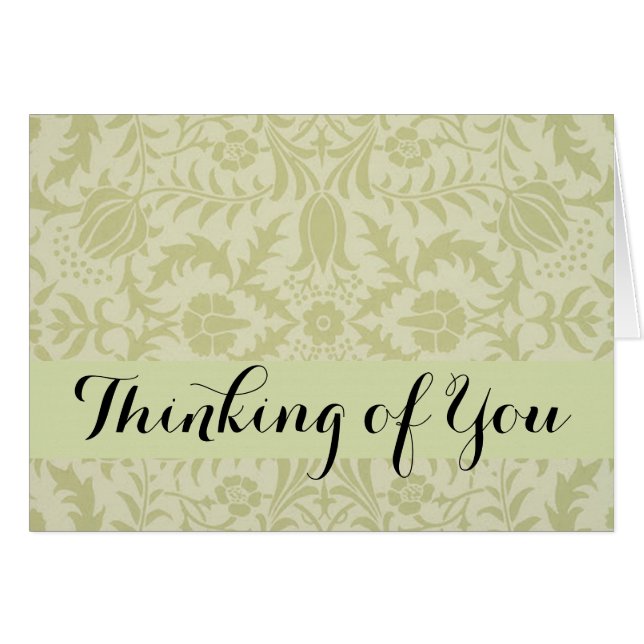 Cartão William Morris Borage Wedding Soft Green (Frente Horizontal)