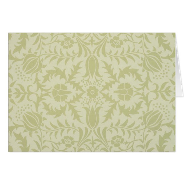 Cartão William Morris Borage Wedding Soft Green (Frente Horizontal)