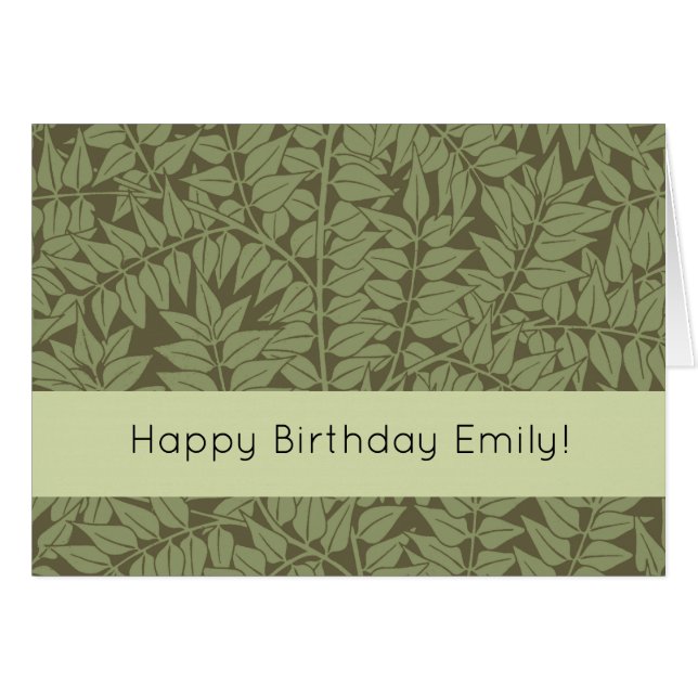 Cartão William Morris Branch Deixa Wallpaper (Frente Horizontal)