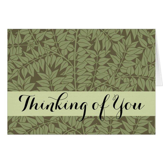 Cartão William Morris Branch Deixa Wallpaper (Frente Horizontal)