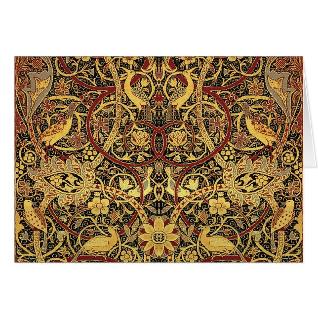 Cartão William Morris Bullerswood Faux Tapeçaria (Frente Horizontal)