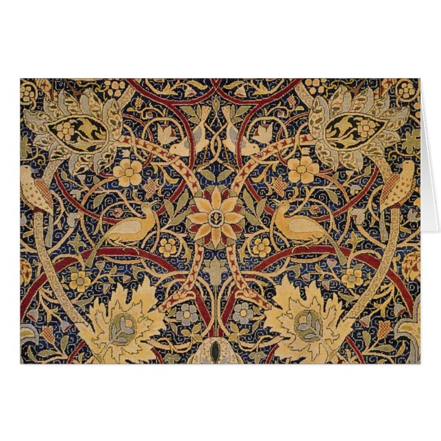 Cartão William Morris Bullerswood Faux Tapeçaria (Frente Horizontal)