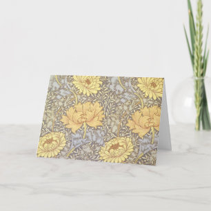 Cartão William Morris Chrysanthemum Mãe Flowers